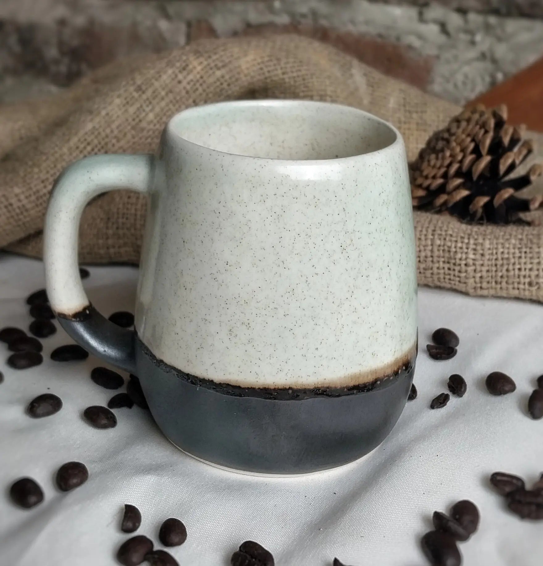 Siyah Beton Latte Bardağı - Gülsüm Sanat Evi