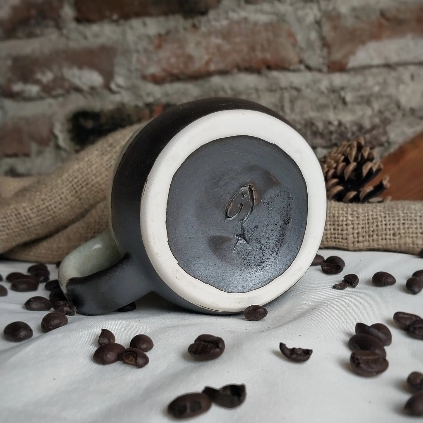 Siyah Beton Latte Bardağı - Gülsüm Sanat Evi