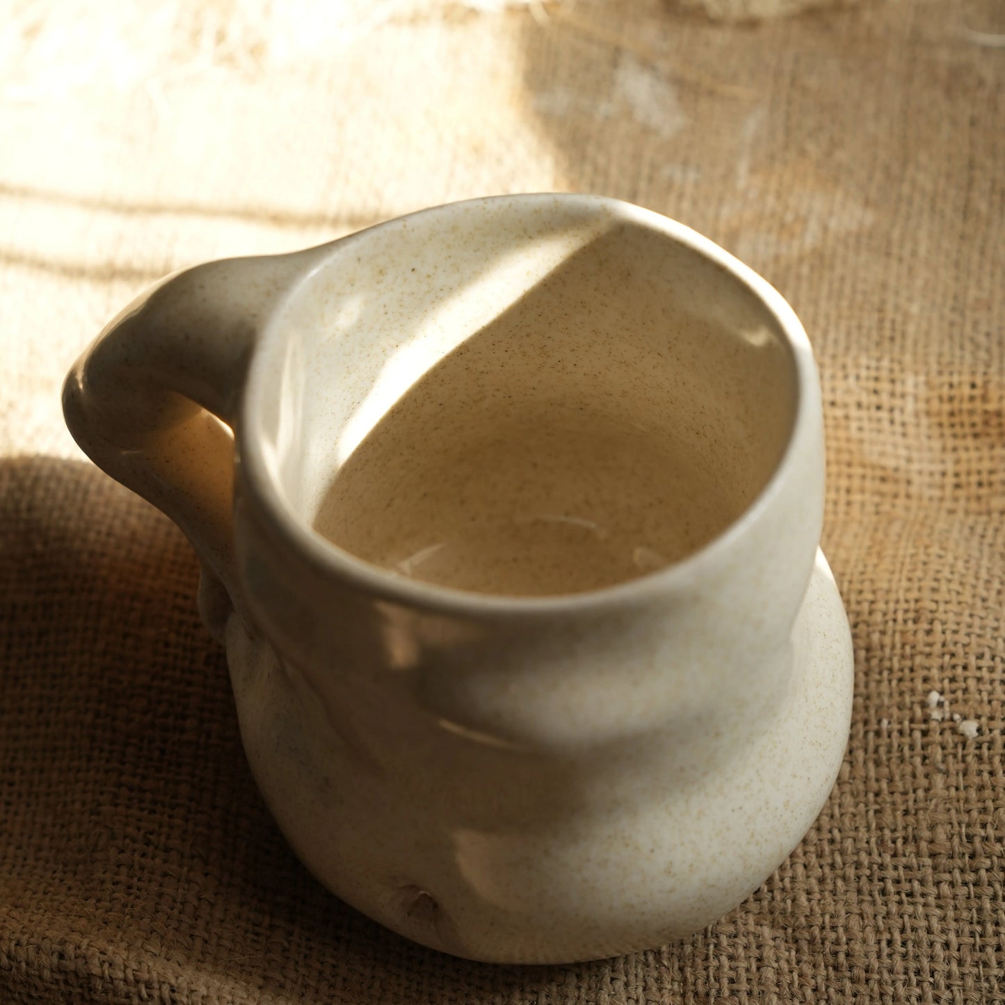 El Yapımı Göbekli Seramik Kupa 300ml - Gülsüm Sanat Evi