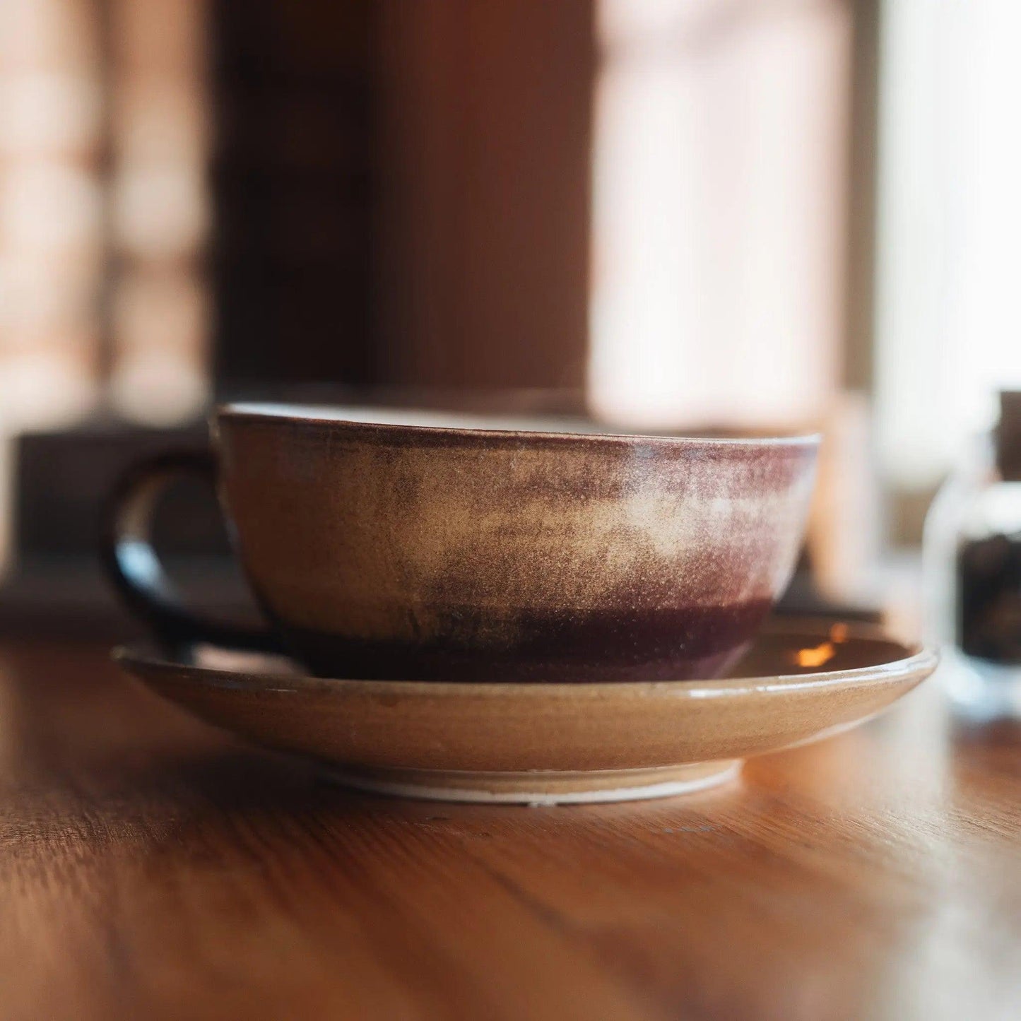 El Yapımı Seramik Latte Art Fincanı - Gülsüm Sanat Evi