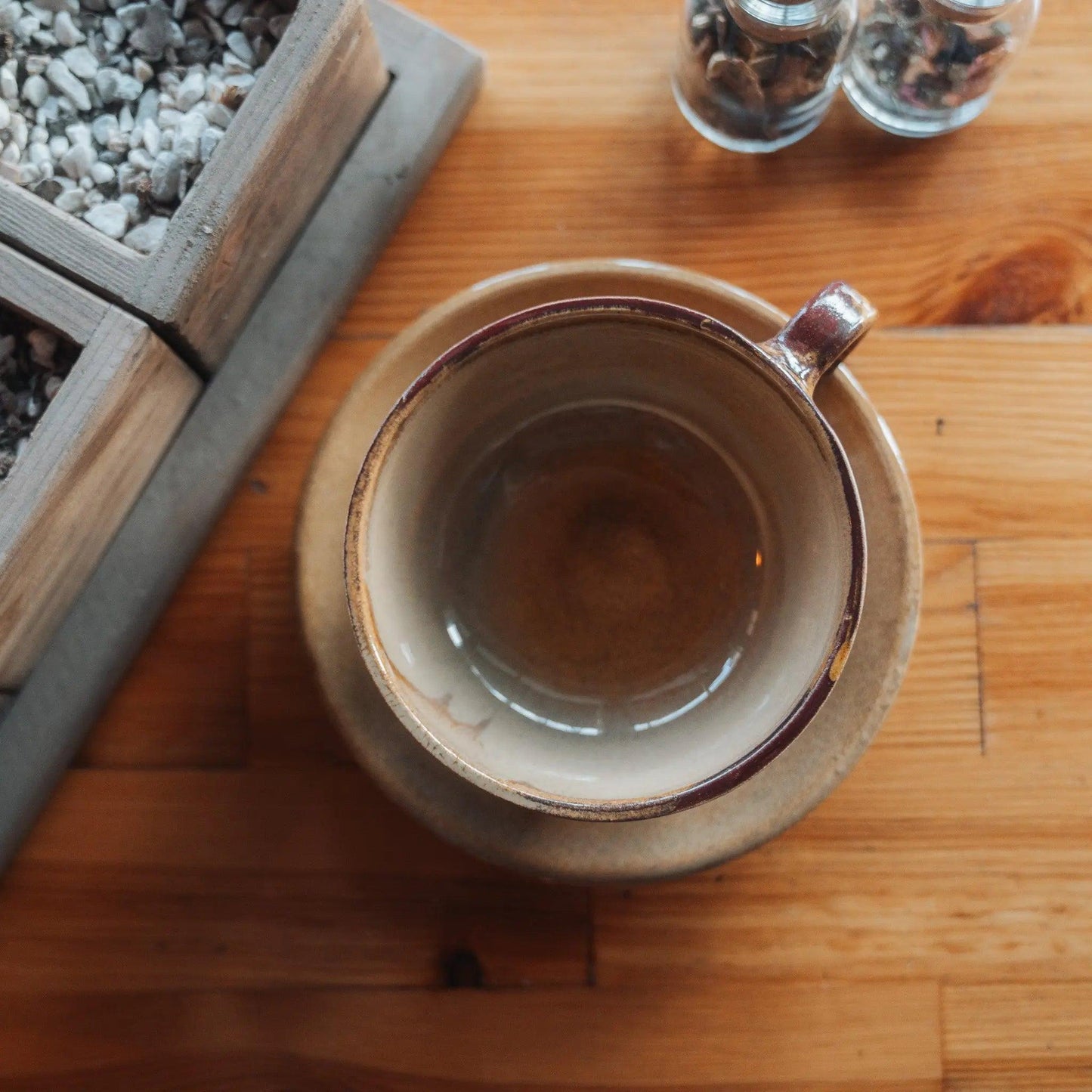 El Yapımı Seramik Latte Art Fincanı - Gülsüm Sanat Evi