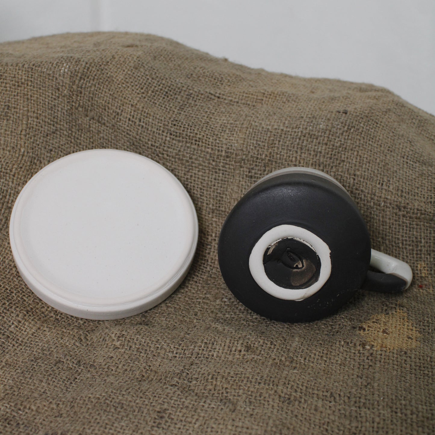 Siyah Beton Kahve Fincanı Gülsüm Sanat Evi