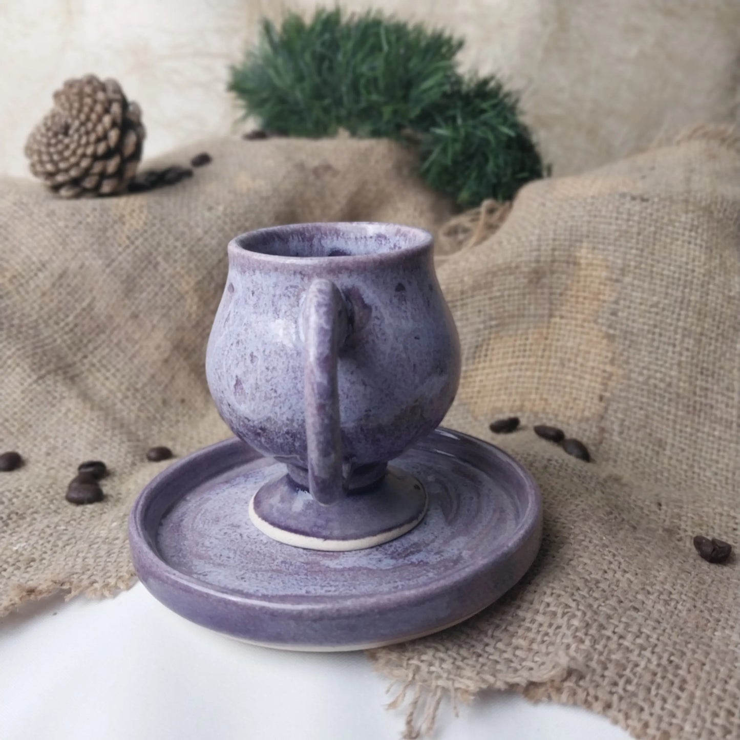 Lila Kahve Fincanı - Gülsüm Sanat Evi