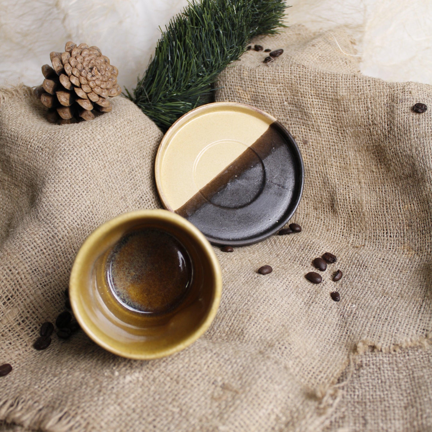 Thumb Print Cortado Kahve Fincanı - Gülsüm Sanat Evi