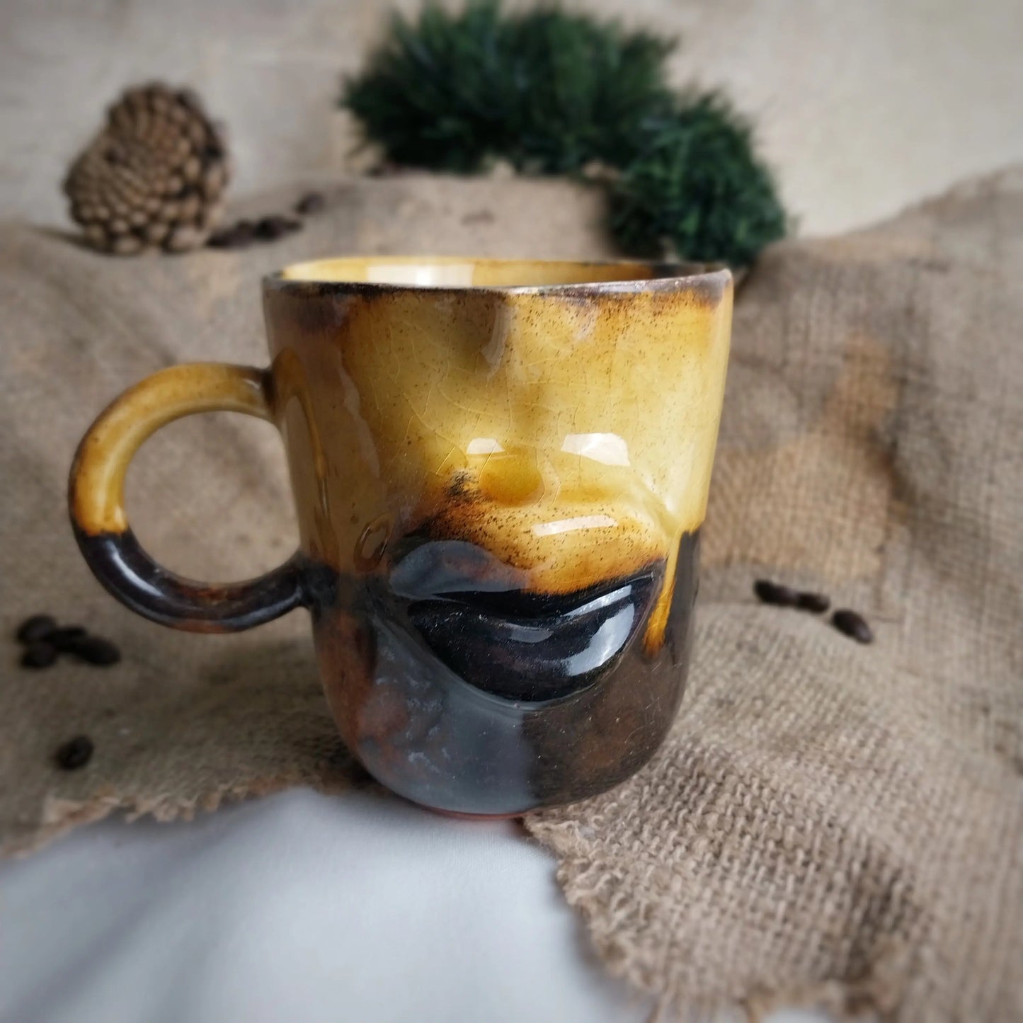Dudak Nescafe Kahve Bardağı - Gülsüm Sanat Evi