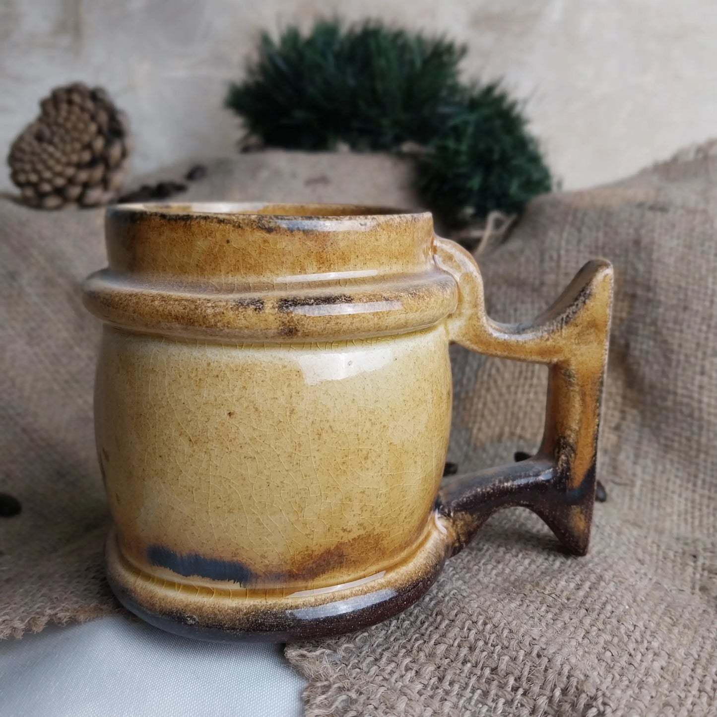 Seramik Fıçı At Kahve Bardağı - Gülsüm Sanat Evi