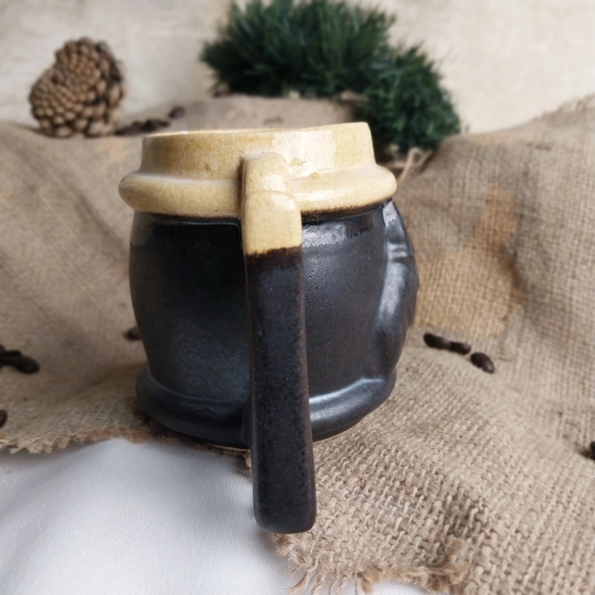 Seramik Fıçı At Kahve Bardağı - Gülsüm Sanat Evi