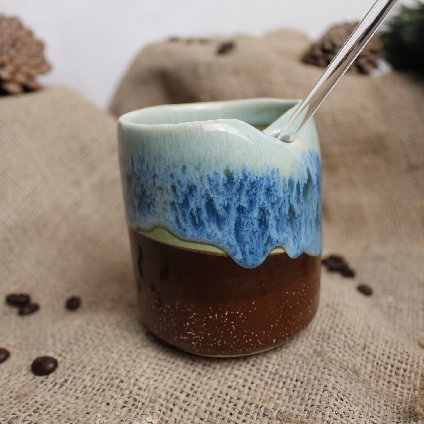 Pipetli To Go Seyahat Seramik Kupası - Gülsüm Sanat Evi