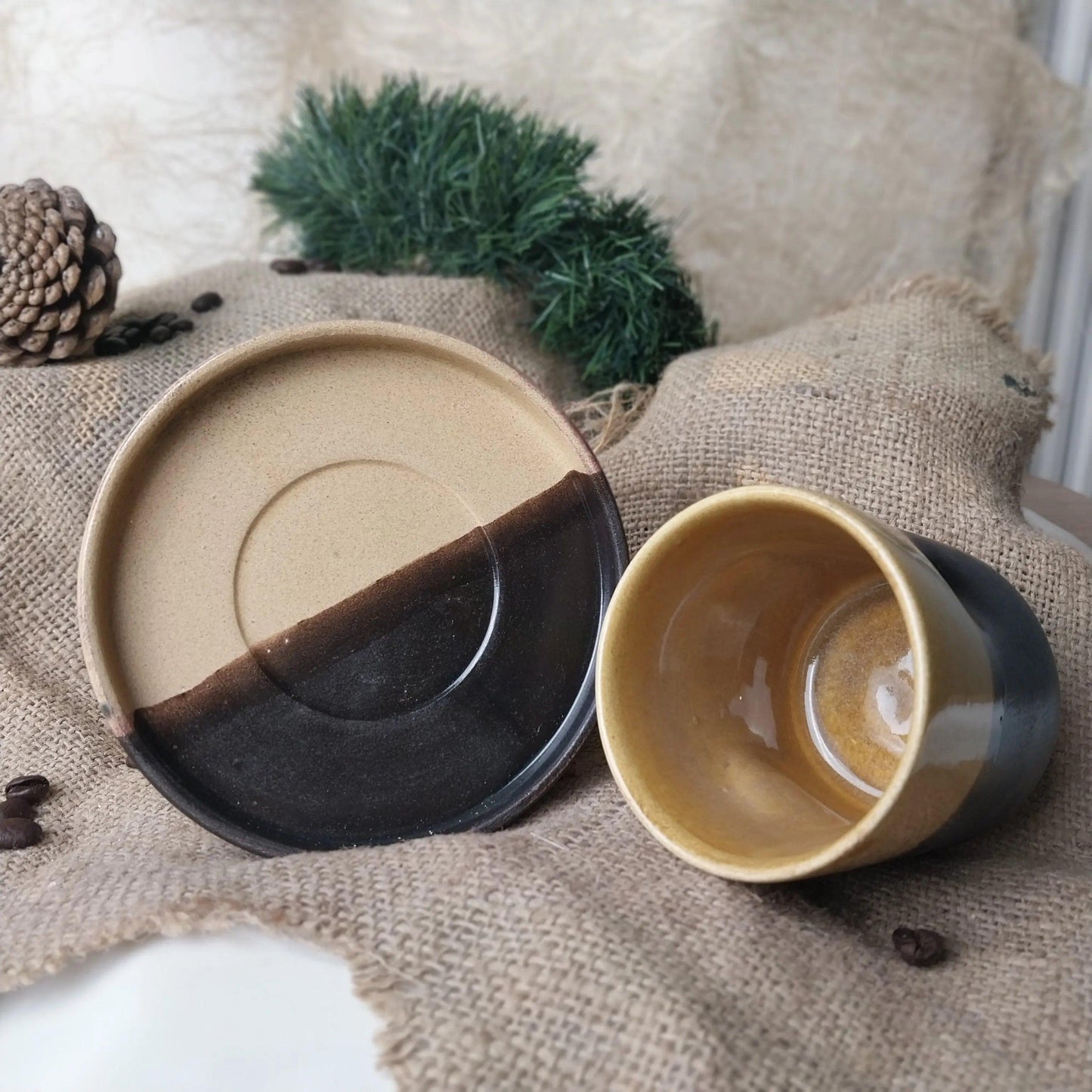 Thumb Print Cortado Kahve Fincanı - Gülsüm Sanat Evi