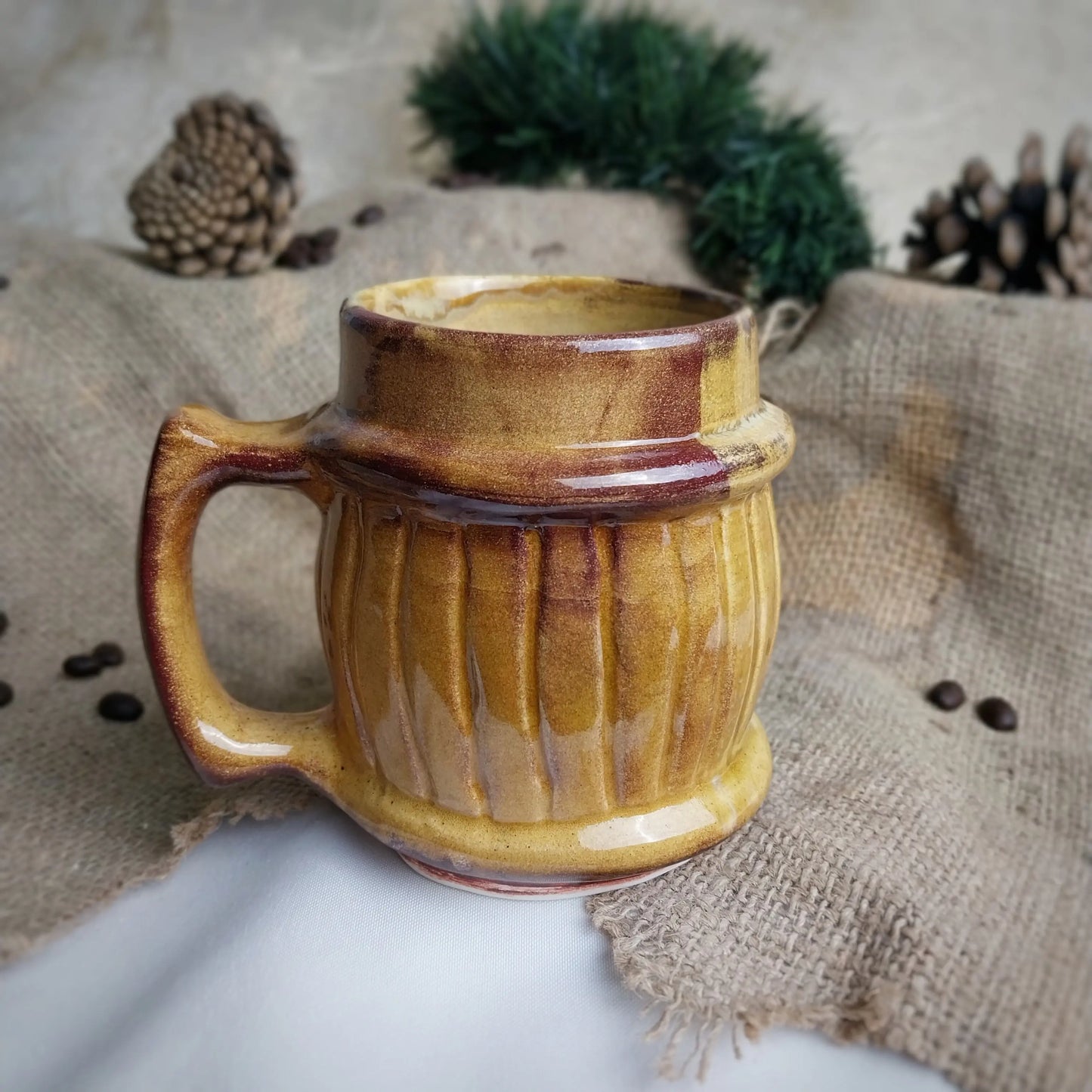 Fıçı Nescafe Kahve Bardağı - Gülsüm Sanat Evi