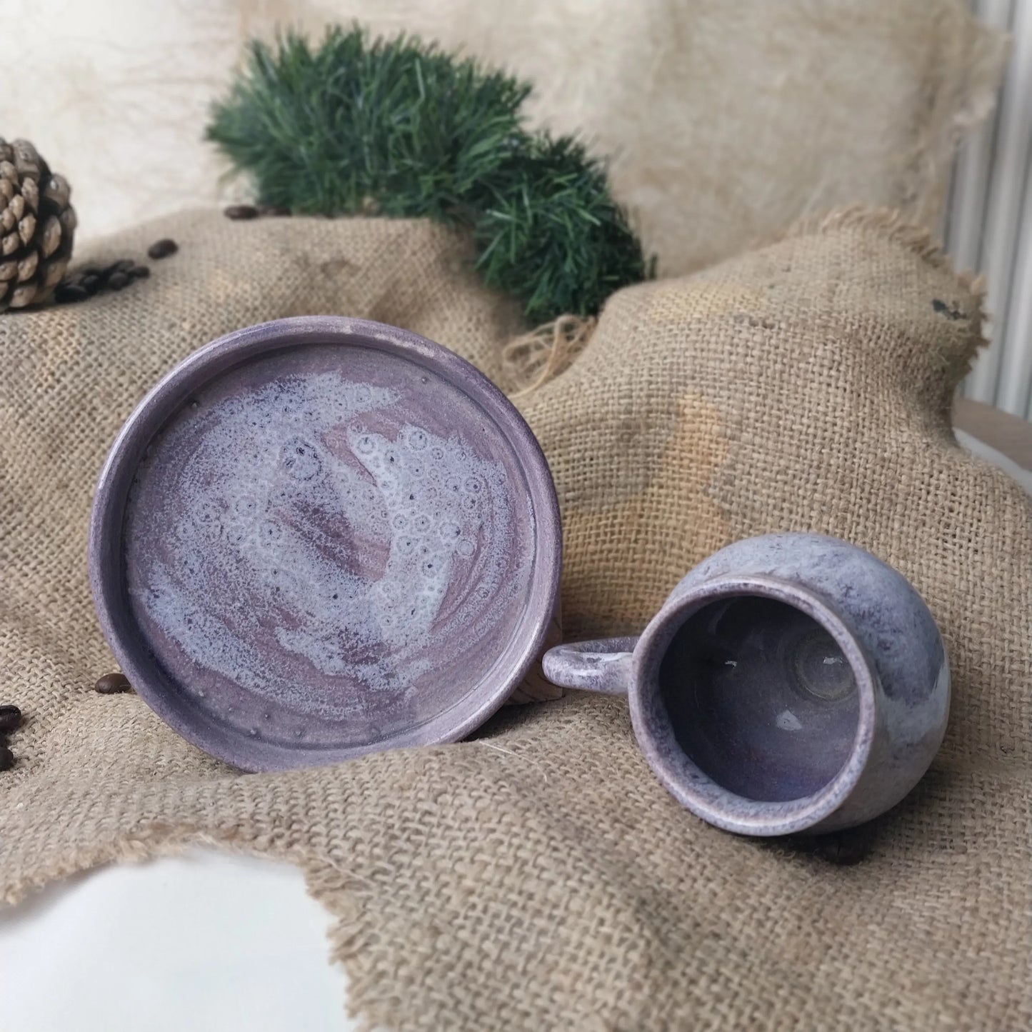 Lila Kahve Fincanı - Gülsüm Sanat Evi
