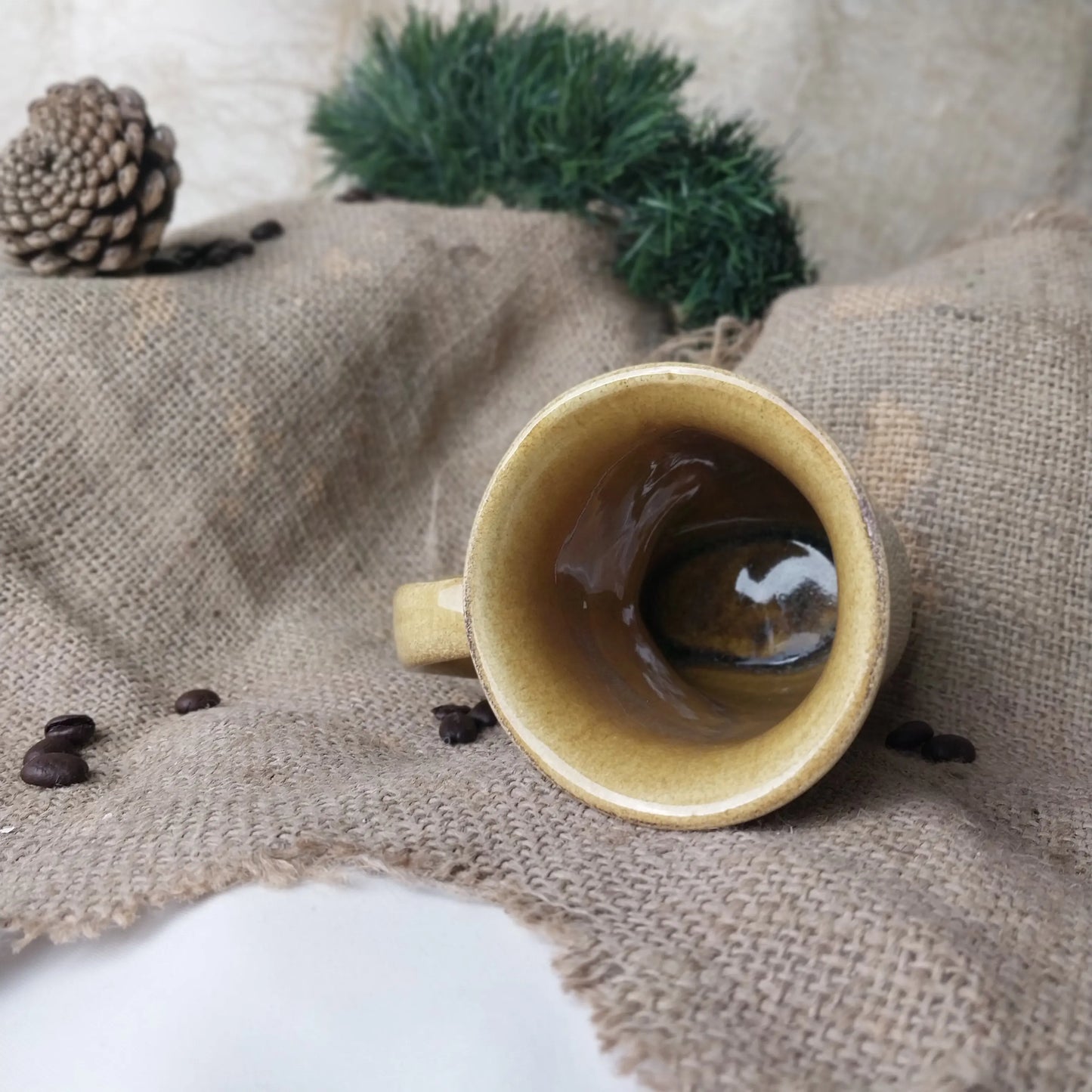 Yunus Yeşil Kahve Bardağı - Gülsüm Sanat Evi