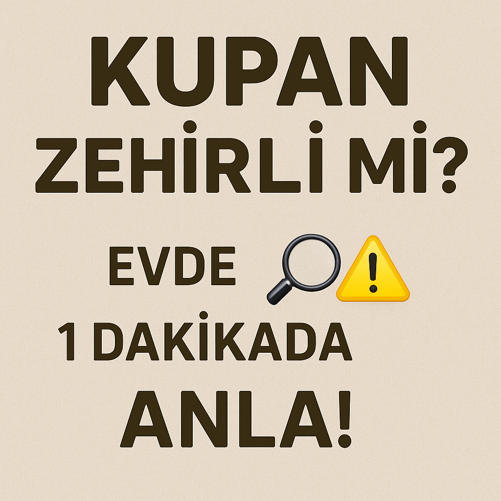 Kupan Zehirli mi? Evde 1 Dakikada Anla! 🔍⚠️ - Gülsüm Sanat Evi
