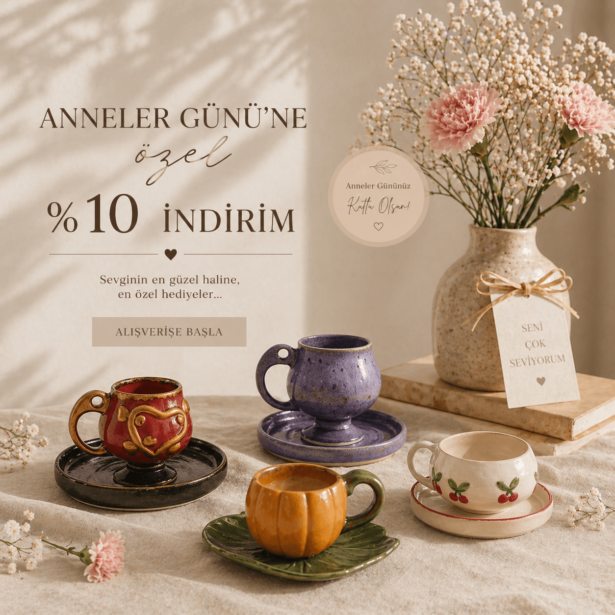 Anneler Gününe Özel %10 İndirim Koleksiyonu - Gülsüm Sanat Evi