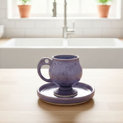 Lila Kahve Fincanı Gülsüm Sanat Evi