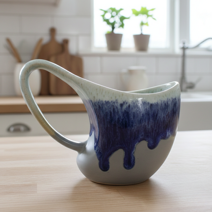 Okyanus Oval Kulp Kahve Bardağı Gülsüm Sanat Evi