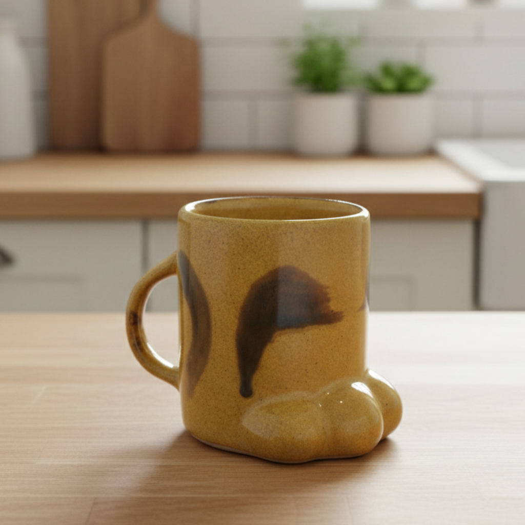 Kedi Patişi Seramik Kahve Kupa Gülsüm Sanat Evi