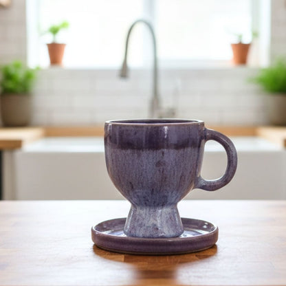 Lila Kahve Fincanı Gülsüm Sanat Evi