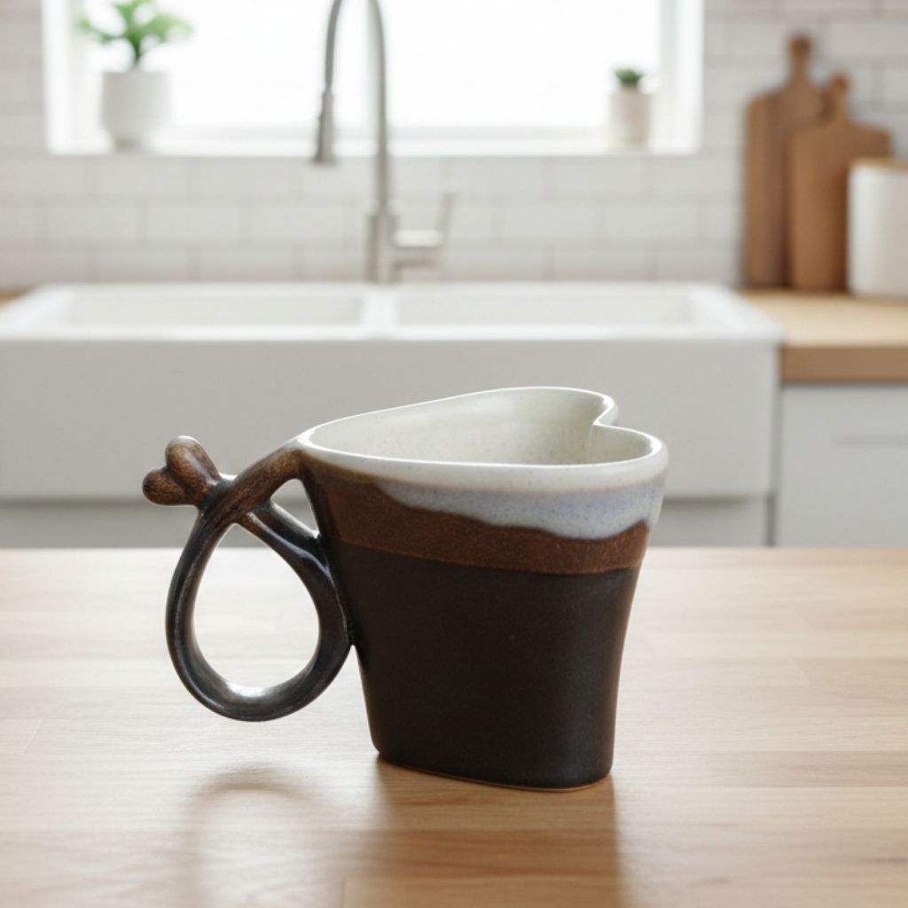 Kalpli Tutkulu Aşıklar Kahve Bardağı Gülsüm Sanat Evi