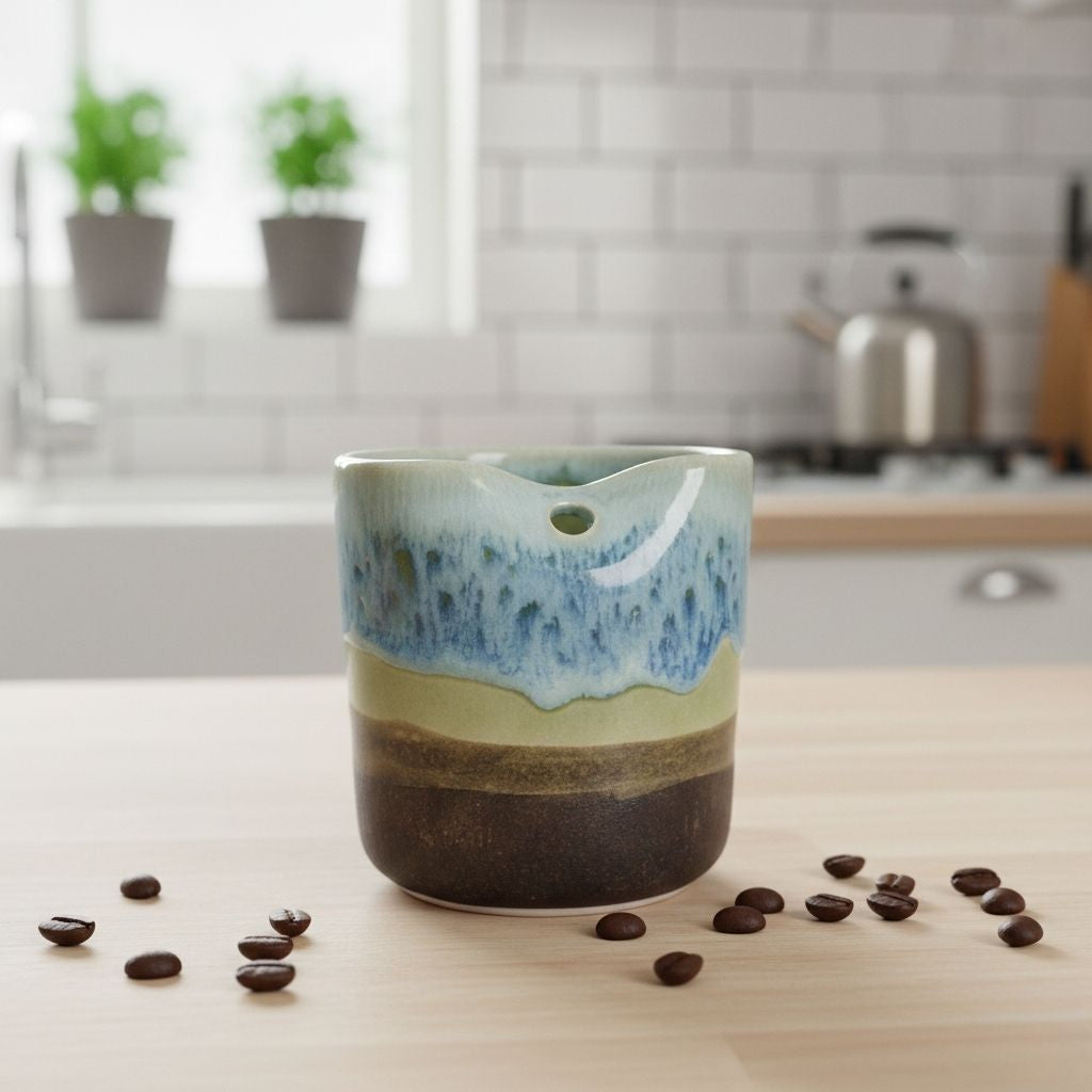 Pipetli To Go Seyahat Seramik Kupası Gülsüm Sanat Evi