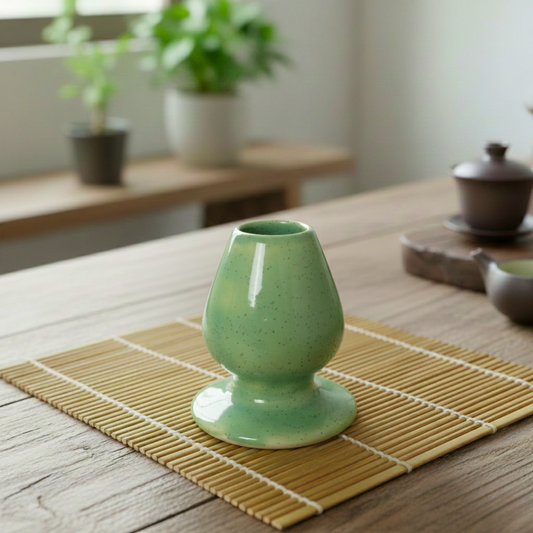 Yeşil Benekli Matcha Whisk Tutucu Gülsüm Sanat Evi