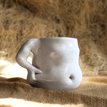 El Yapımı Göbekli Seramik Kupa Gülsüm Sanat Evi