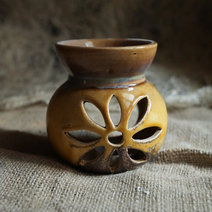 Stoneware Çiçek Buhurdanlık Gülsüm Sanat Evi