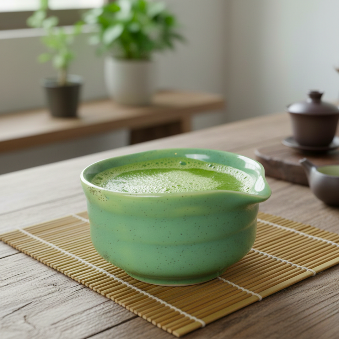 Yeşil Benekli Matcha Kasesi Gülsüm Sanat Evi