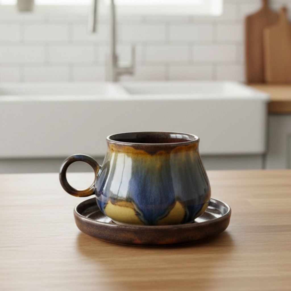 Satürn Akmalı Kahve Fincanı Gülsüm Sanat Evi