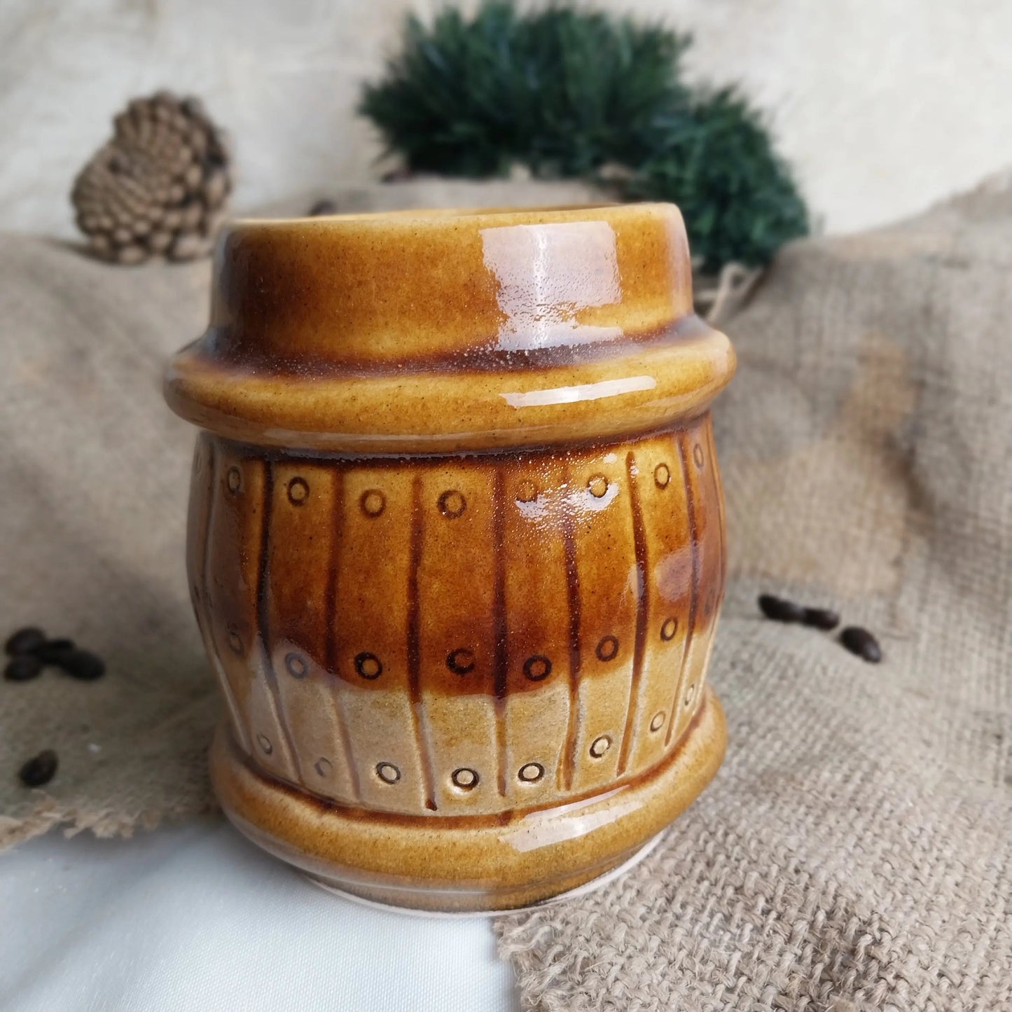 Fıçı Nescafe Kahve Bardağı - Gülsüm Sanat Evi