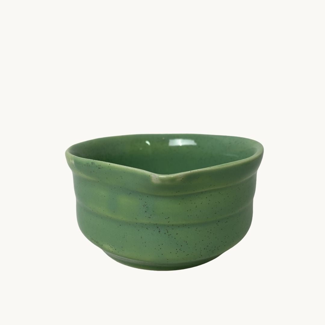 Fıstık Matcha Kase & Whisk Tutucu 2'li Set - Gülsüm Sanat Evi