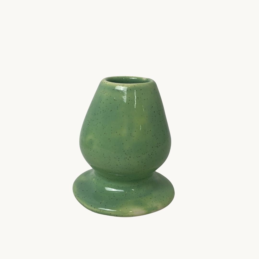 Fıstık Matcha Kase & Whisk Tutucu 2'li Set - Gülsüm Sanat Evi