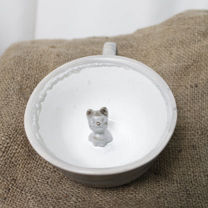 Kedi Figürlü Kahve Kupası - Gülsüm Sanat Evi
