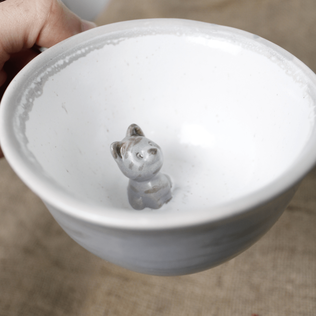 Kedi Figürlü Kahve Kupası - Gülsüm Sanat Evi