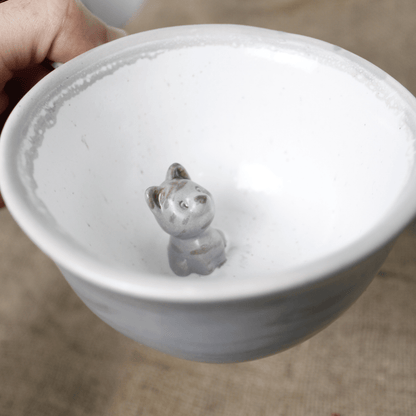 Kedi Figürlü Kahve Kupası - Gülsüm Sanat Evi