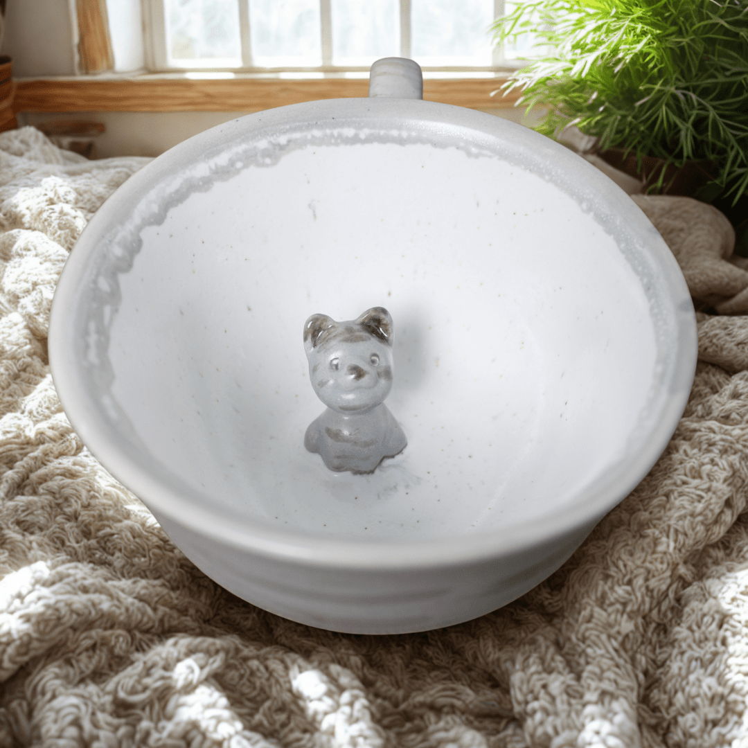 Kedi Figürlü Kahve Kupası - Gülsüm Sanat Evi