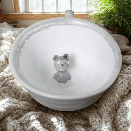 Kedi Figürlü Kahve Kupası - Gülsüm Sanat Evi