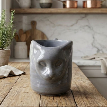 Kedi Seramik Kahve Kupası - Gülsüm Sanat Evi