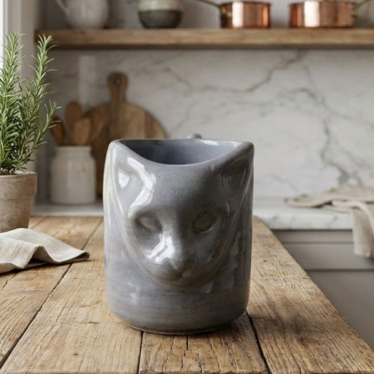 Kedi Seramik Kahve Kupası - Gülsüm Sanat Evi