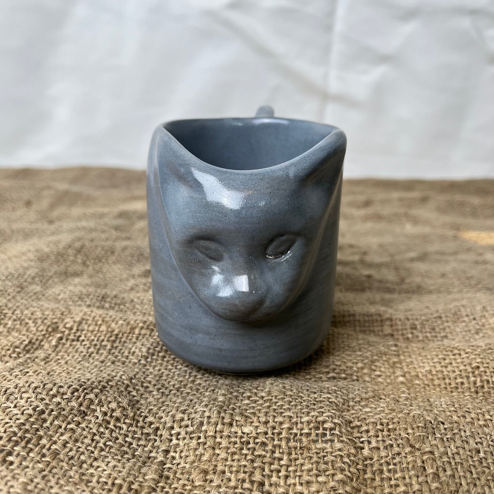 Kedi Seramik Kahve Kupası - Gülsüm Sanat Evi