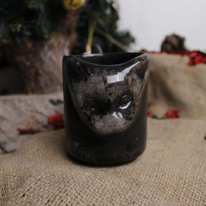 Kedi Seramik Kahve Kupası - Gülsüm Sanat Evi