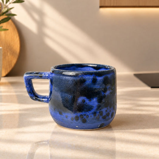 Kozmik Mavi Americano Kahve Kupası - Gülsüm Sanat Evi