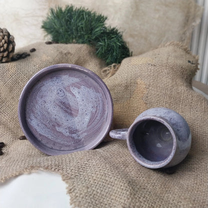Lila Kahve Fincanı - Gülsüm Sanat Evi