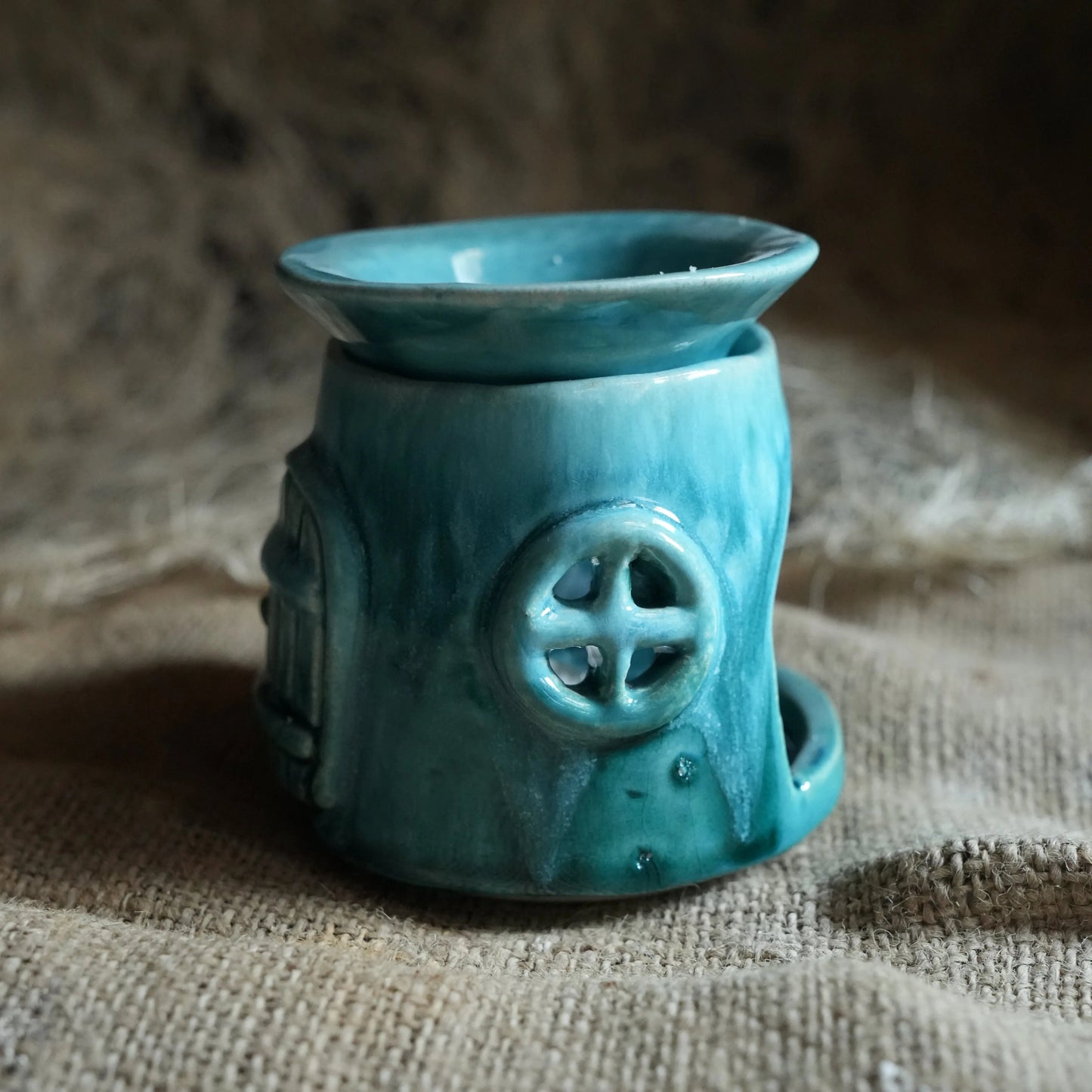 Mavi Şirin Evi Buhurdanlık - Gülsüm Sanat Evi