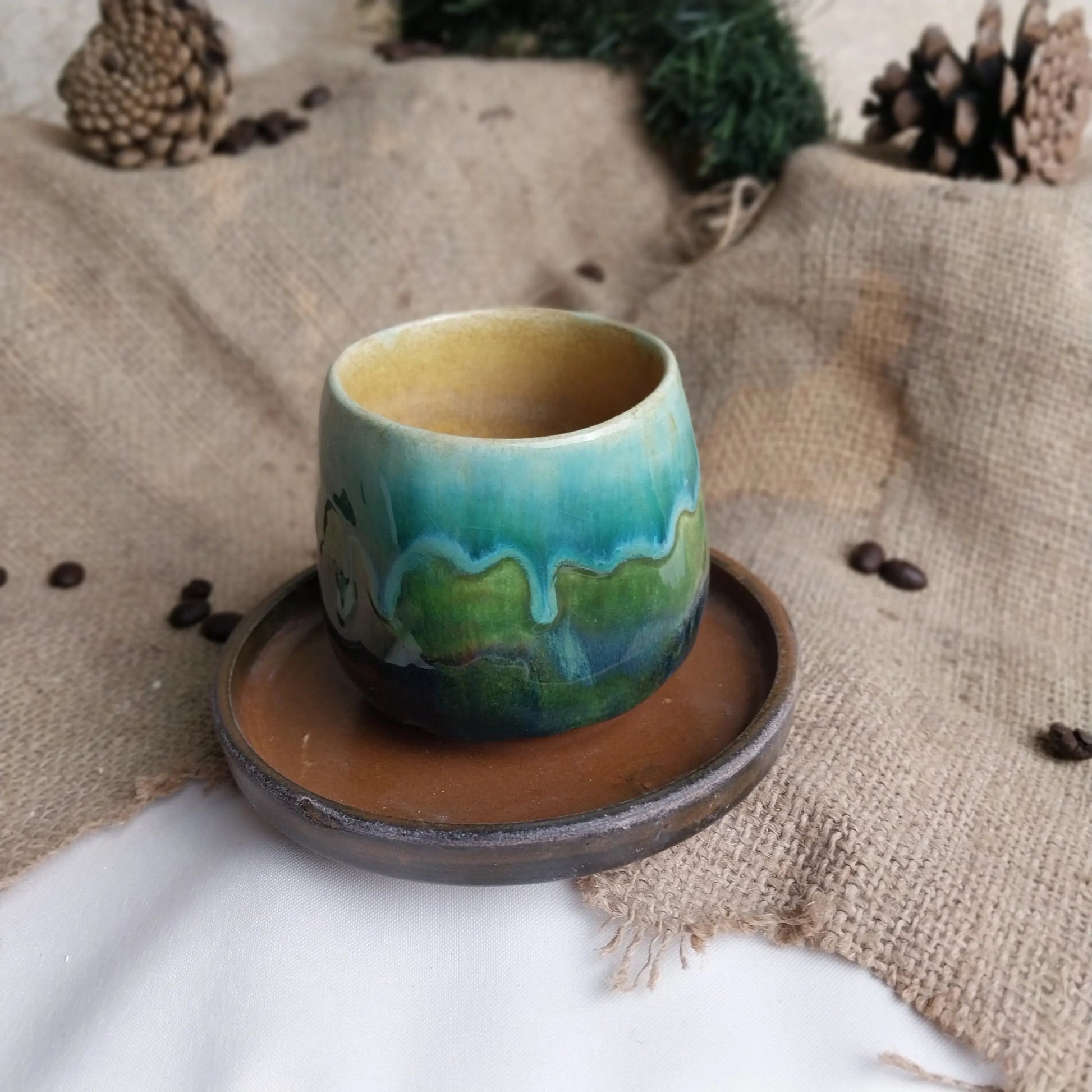 Okyanus Türk Kahvesi Fincanı - Gülsüm Sanat Evi