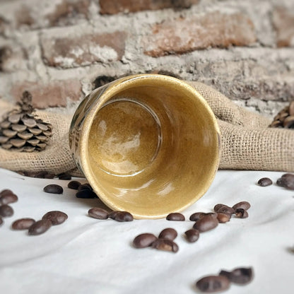 Pullu Kulpsuz Kahve Bardağı - Gülsüm Sanat Evi