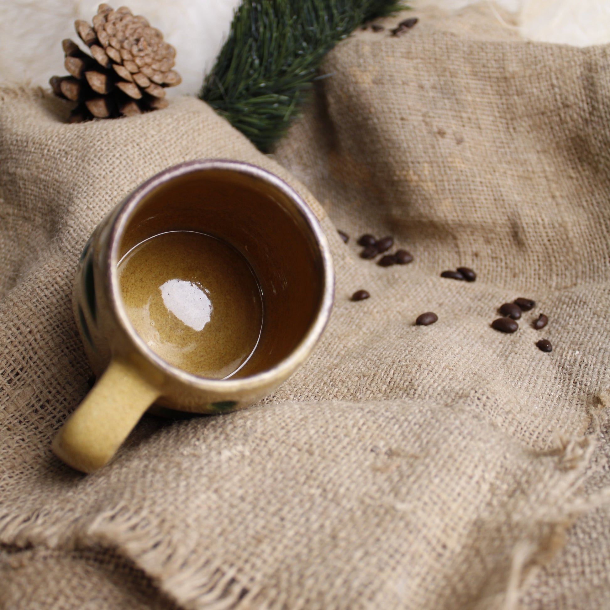 Pullu Latte Kahve Bardağı - Gülsüm Sanat Evi