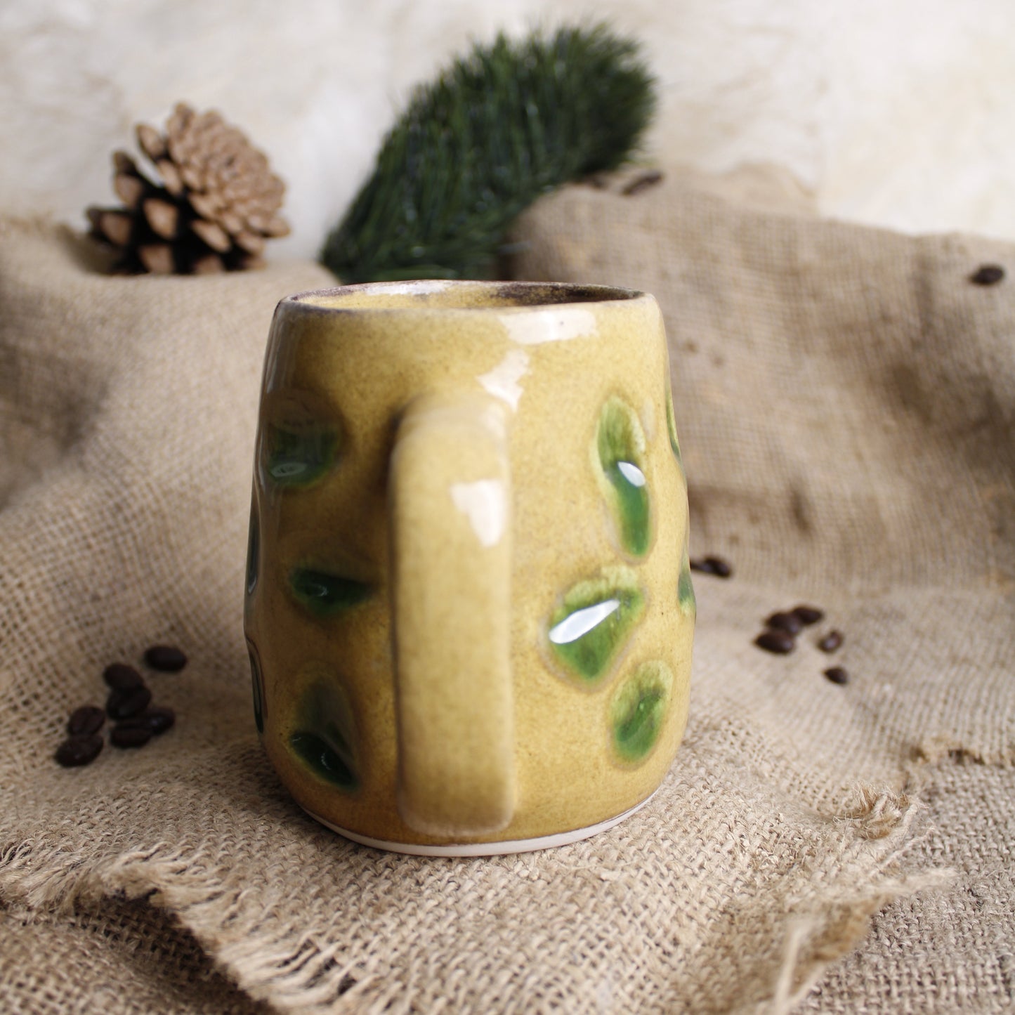 Pullu Latte Kahve Bardağı - Gülsüm Sanat Evi