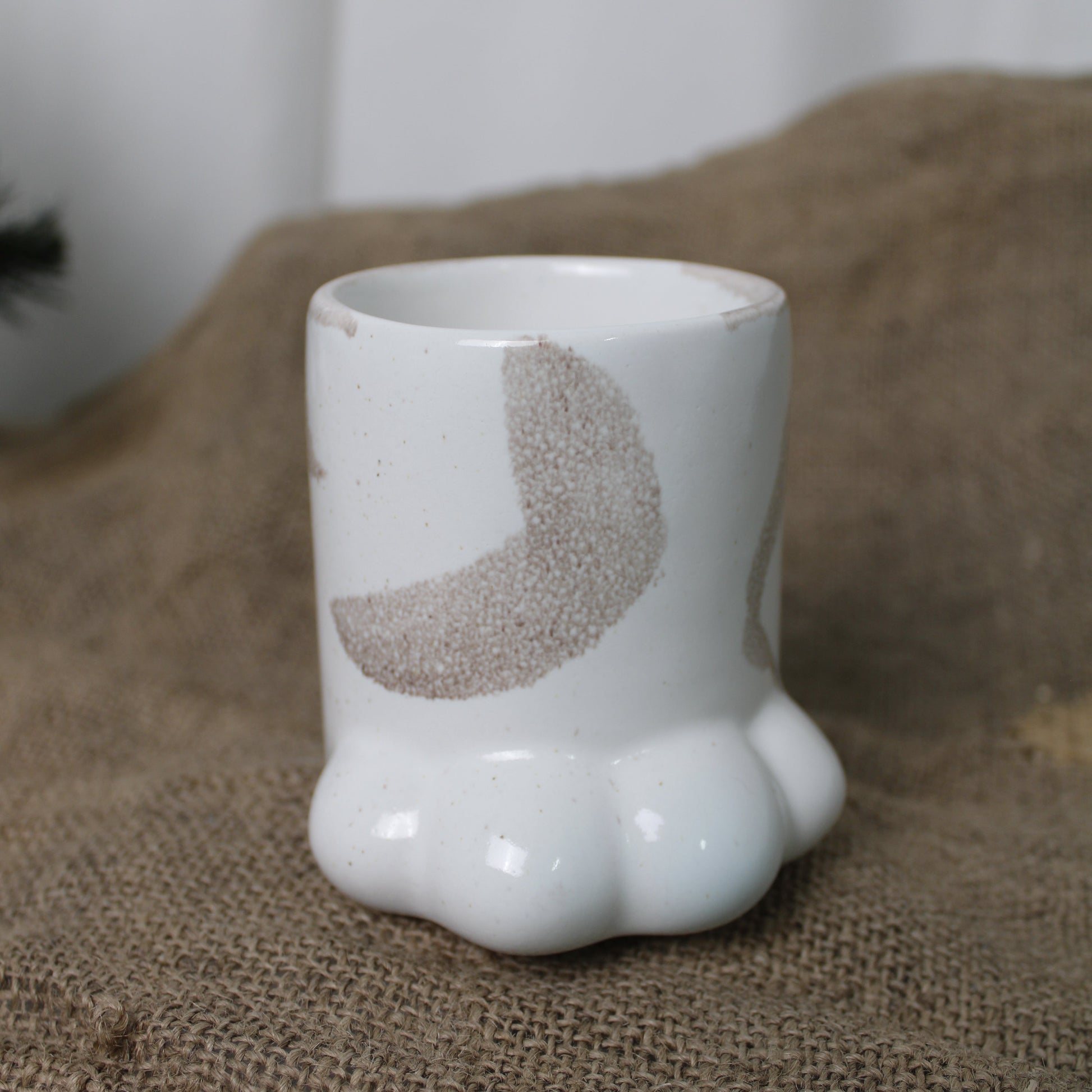Kedi Patişi Seramik Kahve Kupa - Gülsüm Sanat Evi