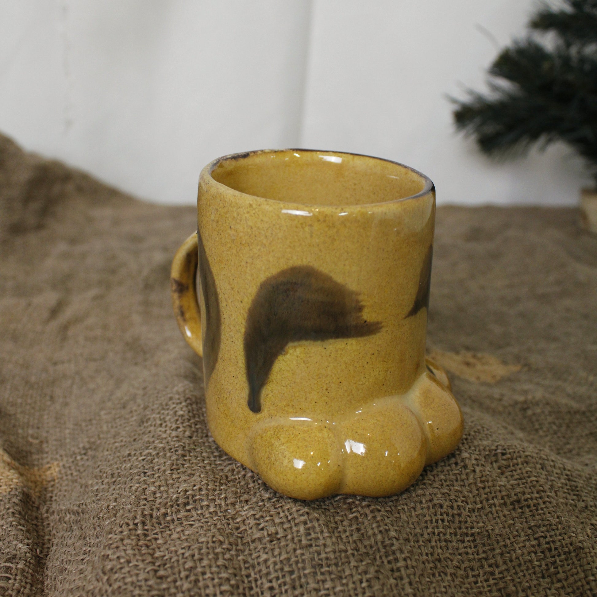 Kedi Patişi Seramik Kahve Kupa - Gülsüm Sanat Evi